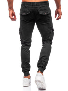 Pantalón jogger de tela cargo para hombre negro Bolf JM5502