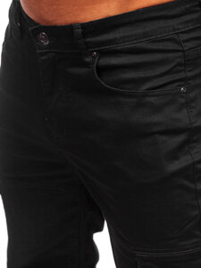 Pantalón jogger de tela cargo para hombre negro Bolf S201