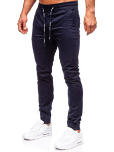 Pantalón jogger de tela para hombre azul oscuro Bolf KA6078