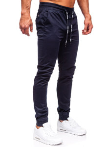 Pantalón jogger de tela para hombre azul oscuro Bolf KA6078