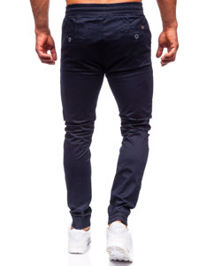 Pantalón jogger de tela para hombre azul oscuro Bolf KA6078