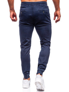 Pantalón jogger de tela para hombre azul oscuro Bolf KA6792