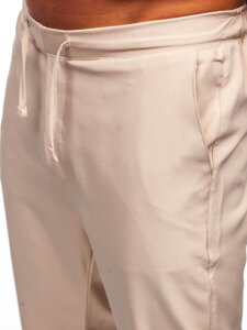 Pantalón jogger de tela para hombre beige Bolf 0065