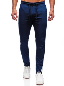 Pantalón jogger de tela para hombre color azul oscuro Bolf 0013