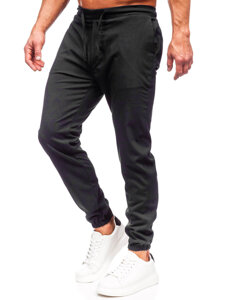 Pantalón jogger de tela para hombre negro Bolf 0065