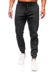 Pantalón jogger de tela para hombre negro Bolf 0065