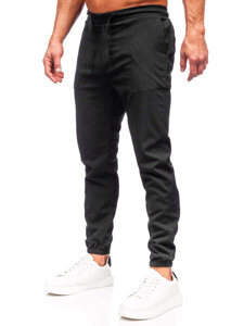 Pantalón jogger de tela para hombre negro Bolf 0065