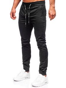 Pantalón jogger de tela para hombre negro Bolf KA6078