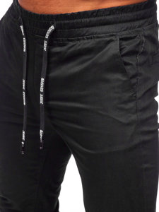 Pantalón jogger de tela para hombre negro Bolf KA6078