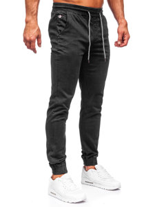 Pantalón jogger de tela para hombre negro Bolf KA6792