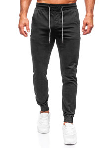 Pantalón jogger de tela para hombre negro Bolf KA6792