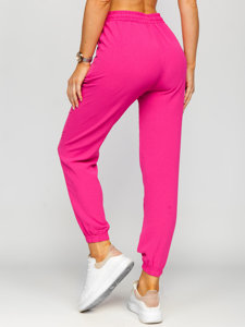 Pantalón jogger de tela para mujer rosa Bolf W7322