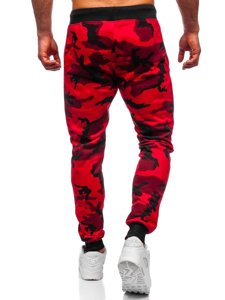 Pantalón jogger para hombre camuflaje y rojo Bolf KZ15