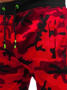 Pantalón jogger para hombre camuflaje y rojo Bolf KZ15