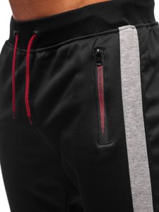 Pantalón jogger para hombre negro y gris Bolf K50003