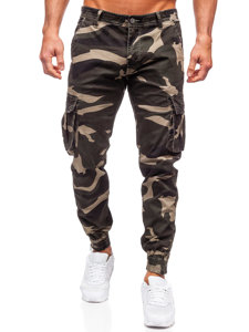 Pantalón vaquero cargo jogger camuflaje para hombre caqui Bolf J685