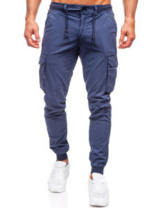 Pantalón vaquero cargo jogger para hombre azul Bolf ZK7812