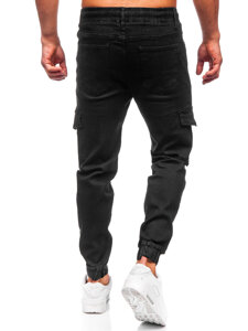 Pantalón vaquero cargo jogger para hombre negro Bolf 8110