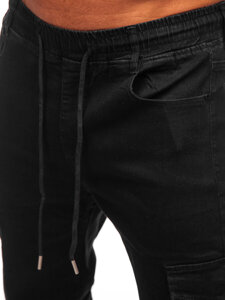 Pantalón vaquero cargo jogger para hombre negro Bolf 8126