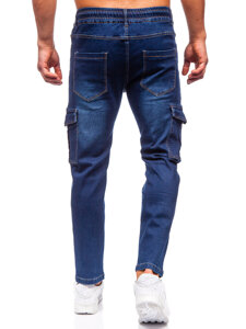 Pantalón vaquero cargo para hombre azul oscuro Bolf 8135