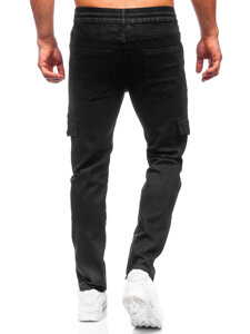 Pantalón vaquero cargo para hombre negro Bolf 9503