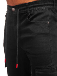 Pantalón vaquero cargo para hombre negro Bolf 9503