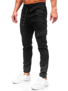 Pantalón vaquero de combate jogger para hombre negro Bolf 8127