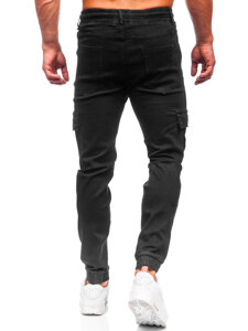 Pantalón vaquero de combate jogger para hombre negro Bolf 8127