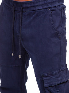 Pantalón vaquero jogger de combate para hombre azul oscuro Bolf MP0105BS