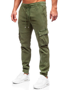 Pantalón vaquero jogger de combate para hombre caqui Bolf MP0105MV