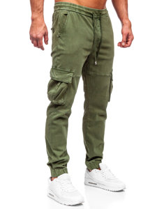 Pantalón vaquero jogger de combate para hombre caqui Bolf MP0105MV