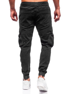 Pantalón vaquero jogger de combate para hombre negro Bolf MP0105N