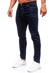 Pantalón vaquero regular fit para hombre azul oscuro Bolf 5305