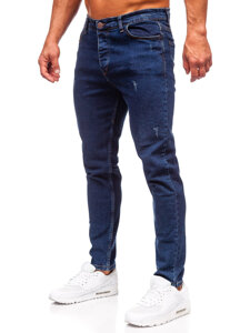 Pantalón vaquero regular fit para hombre azul oscuro Bolf 6058