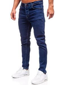 Pantalón vaquero regular fit para hombre azul oscuro Bolf 6296