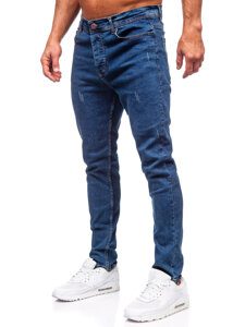 Pantalón vaquero regular fit para hombre azul oscuro Bolf 6312