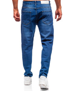 Pantalón vaquero regular fit para hombre azul oscuro Bolf 6636