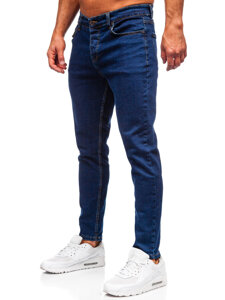 Pantalón vaquero regular fit para hombre azul oscuro Bolf 6814