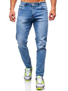 Pantalón vaquero skinny fit para hombre azul oscuro Bolf KX536