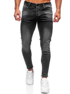 Pantalón vaquero skinny fit para hombre negro Bolf R927