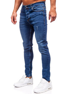 Pantalón vaquero slim fit para hombre azul oscuro Bolf 6264