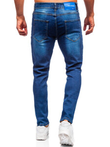 Pantalón vaquero slim fit para hombre azul oscuro Bolf 6761