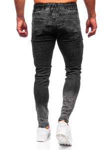 Pantalón vaquero tipo cargo para hombre negro Bolf TF167