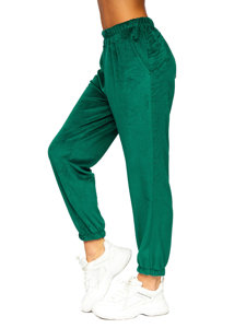 Pantalón velur de chándal para mujer verde Bolf 3840