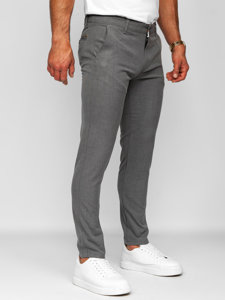 Pantalones chinos de tela para hombre Grafito Bolf 0042