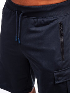 Pantalones cortos cargo para hombre Azul oscuro Bolf 8K1503