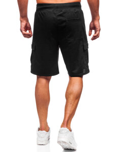 Pantalones cortos cargo para hombre Negro Bolf 8K1503