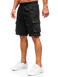 Pantalones cortos cargo para hombre Negro Bolf 8K1505