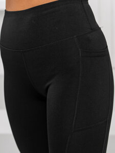 Pantalones cortos tipo leggings para mujer Negro Bolf 17K555