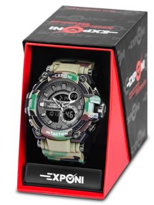 Reloj de pulsera camuflaje para hombre caqui Bolf 3258